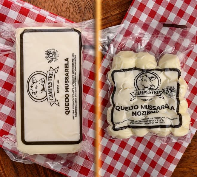 Queijo Minas Padrão 500g + Mussarela Nozinho 500g